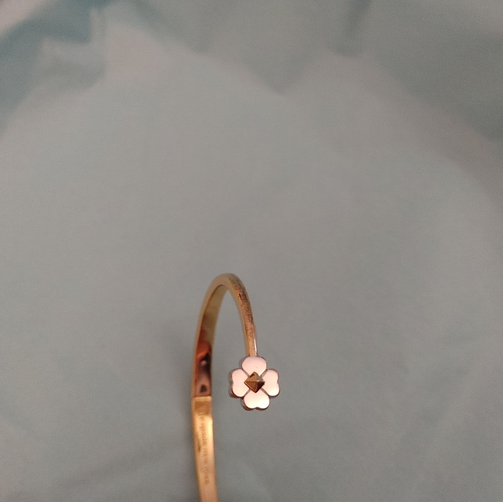 Kate Spade Gold and Silver KS Floral Open Clasp Bracelet - Picture 5 of 6